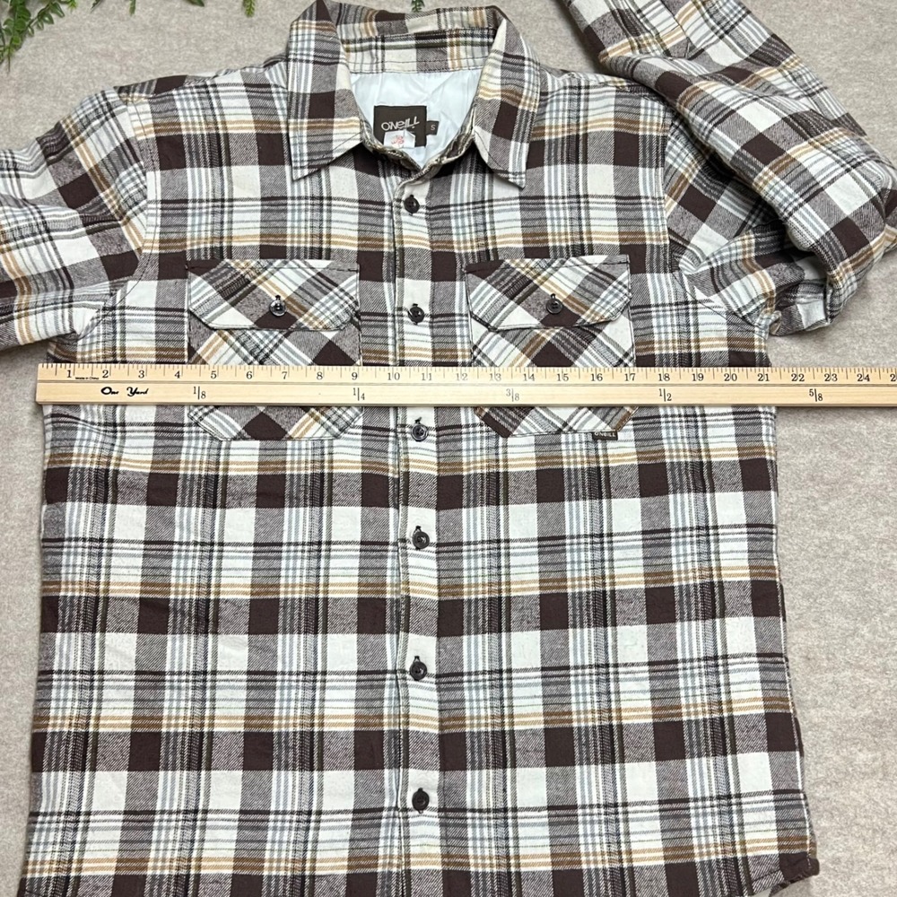 O'Neill Quilted Liner Long Sleeve Flannel Jacket Size S Surf Outdoor Y2K EUC - Picture 7 of 8